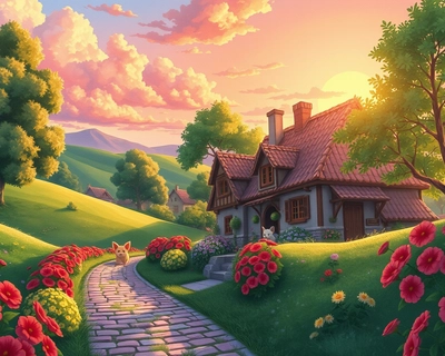 a nostalgic vintage scene, anime art style, Studio Ghibli inspired, beautiful anime illustration, detailed anime scenery, highly detailed, rich textures, intricate details