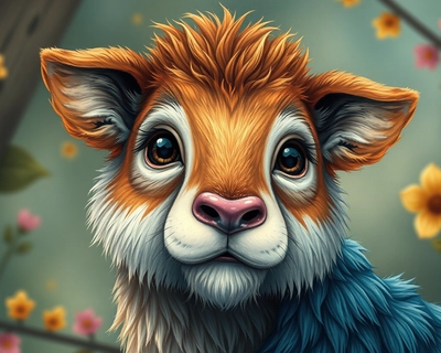 a detailed animal portrait, children's storybook illustration, whimsical, enchanting, colorful detailed illustration, fairy tale art, highly detailed, rich textures, intricate details, children's storybook illustration, whimsical, enchanting, colorful detailed illustration, fairy tale art, highly detailed, rich textures, intricate details