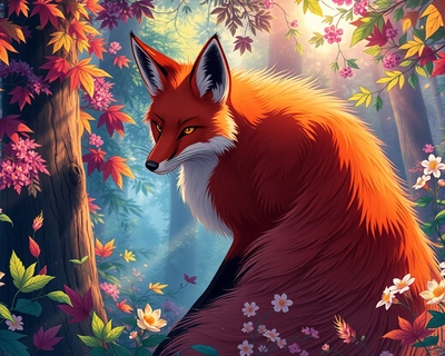 a detailed animal portrait, anime art style, Studio Ghibli inspired, beautiful anime illustration, detailed anime scenery, highly detailed, rich textures, intricate details