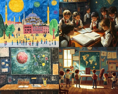  5th grade. Maths, History, Social Sciences, Physical Education, Turkish, English, Science, Art, Music and etc.
