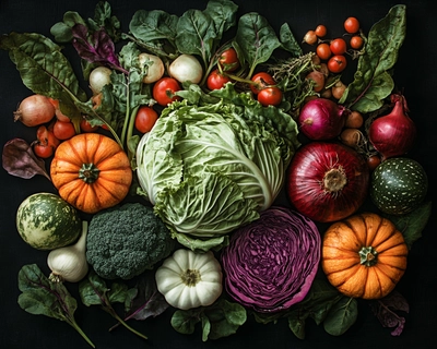 a picture of vegetables