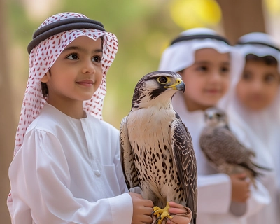 The UAE National Day Puzzle is an interactive tool for children to learn about the UAE's culture, heritage, and national pride. The ancient tradition of falcon hunting, symbolizing the UAE’s deep connection to nature.