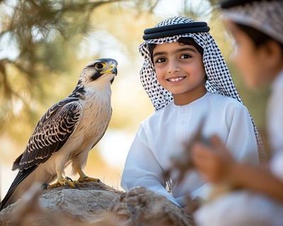 The UAE National Day Puzzle is an interactive tool for children to learn about the UAE's culture, heritage, and national pride. The ancient tradition of falcon hunting, symbolizing the UAE’s deep connection to nature.