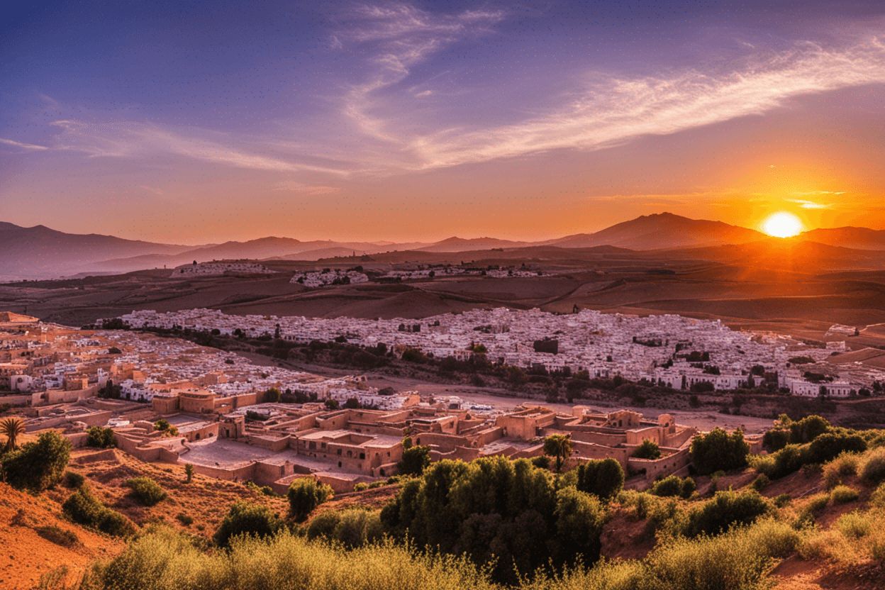 sunset in morocco 