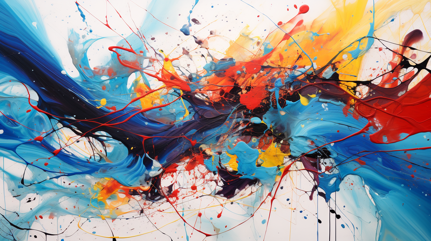 Paint splash artwork, abstract, colorful