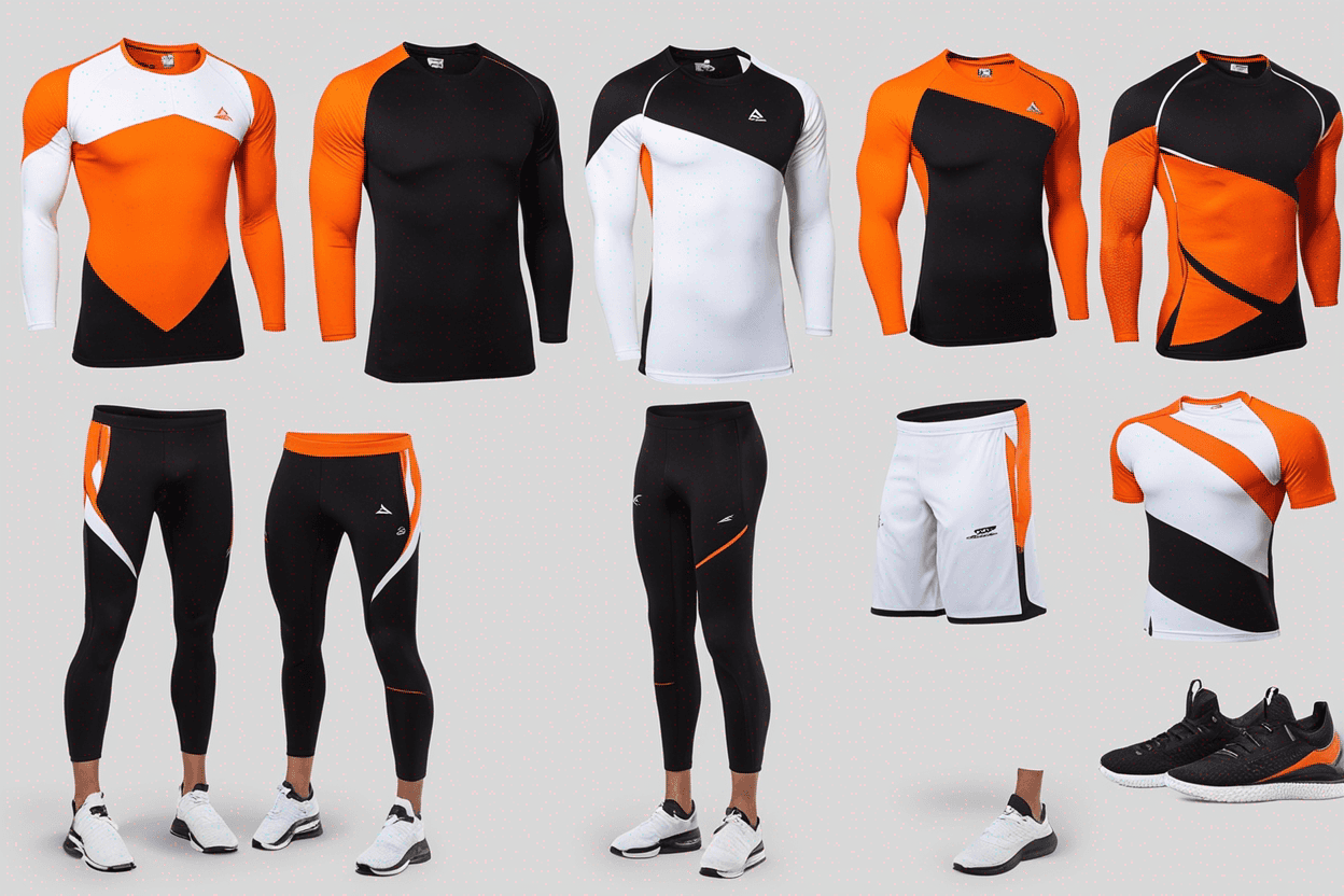 CREAR POLERAS PARA GIMNASIO EN COLOR NARANJA, NEGRO Y BLANCO MINIMALISTAS