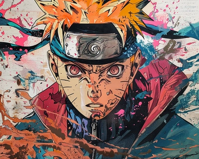 a puzzle of one hundred pieces of naruto
