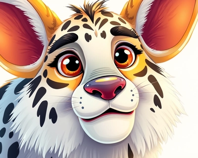 a detailed animal portrait, cartoon style illustration, vibrant colors, fun and playful, clean bold lines, animated movie quality, highly detailed, rich textures, intricate details