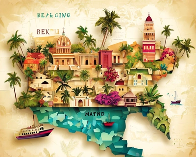 Create a map of Belize 