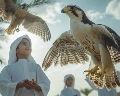 The UAE National Day Puzzle is an interactive tool for children to learn about the UAE's culture, heritage, and national pride. The ancient tradition of falcon hunting, symbolizing the UAE’s deep connection to nature.