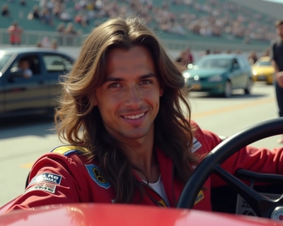 A picture of Corey Shay in a race car