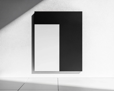 Create a rectangle puzzle matching below hint. The rectangle should be black with white background.
hint: sum of two consecutive following rectangles