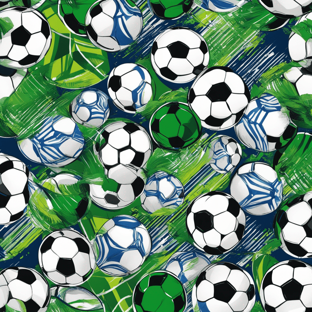 Una camiseta extravagante de fútbol con colores blanco, azul, verde