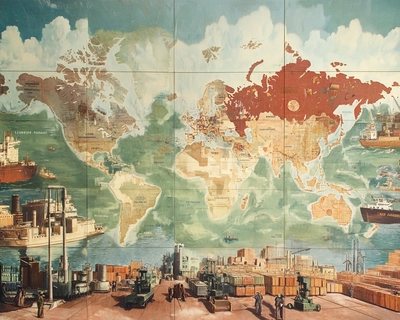 Rebuilding the world economy and internal linking production across country (jigsawpuzzle )postwar economy 