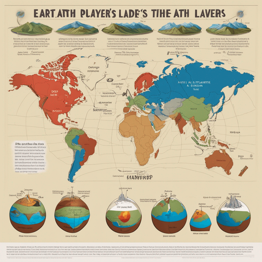 a set of puzzle pieces representing the Earth's layers