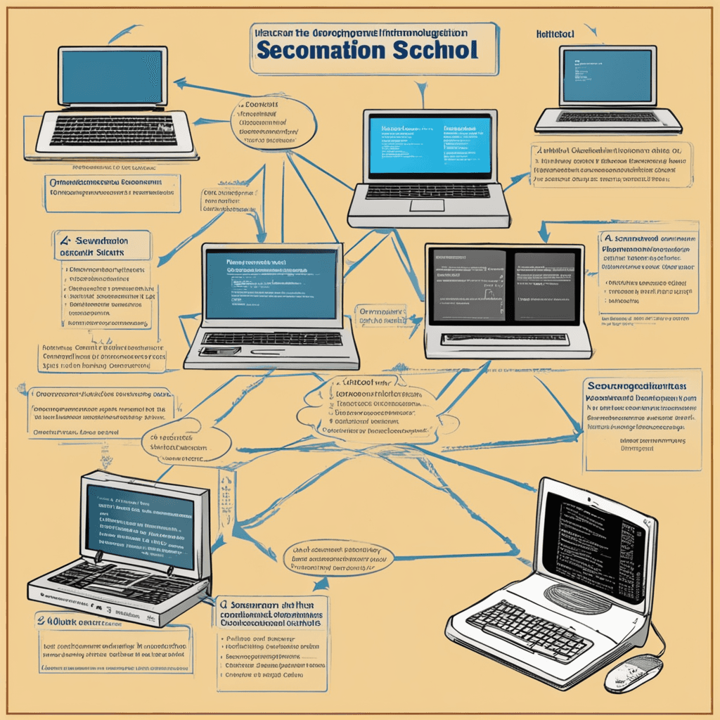 A picture explaining the historical development of information technologies for secondary school students
