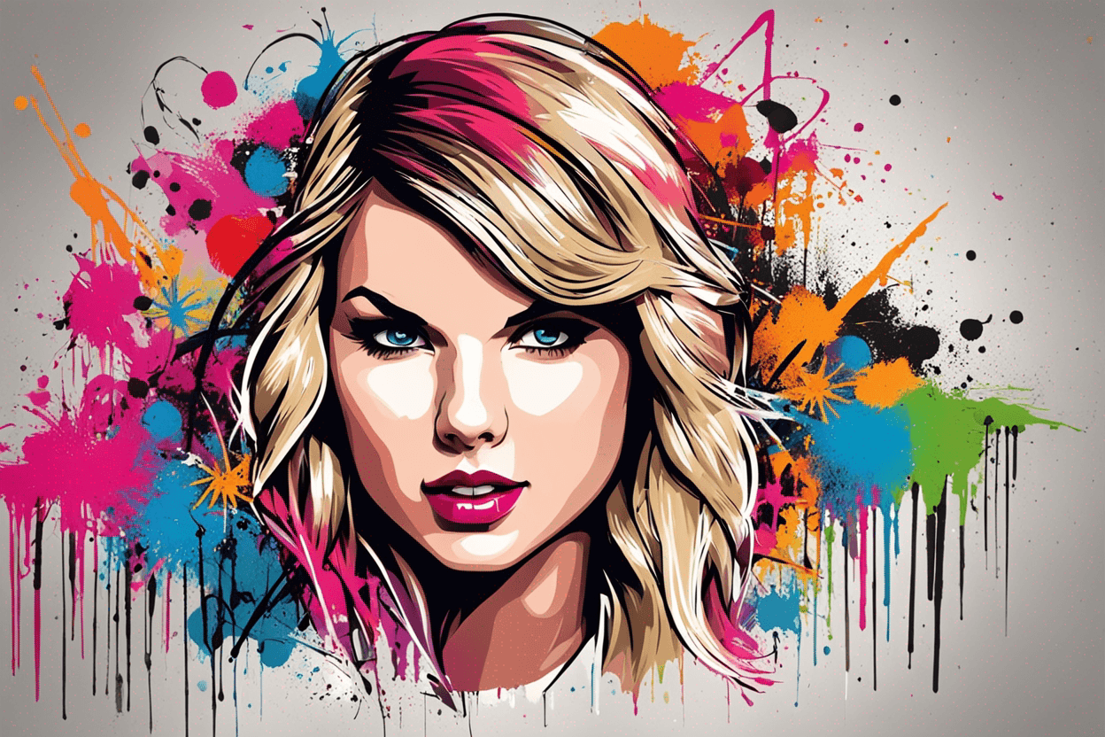 Taylor Swift in graffiti style