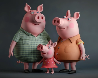 generate the pepa pig family jigsaw puzzle 