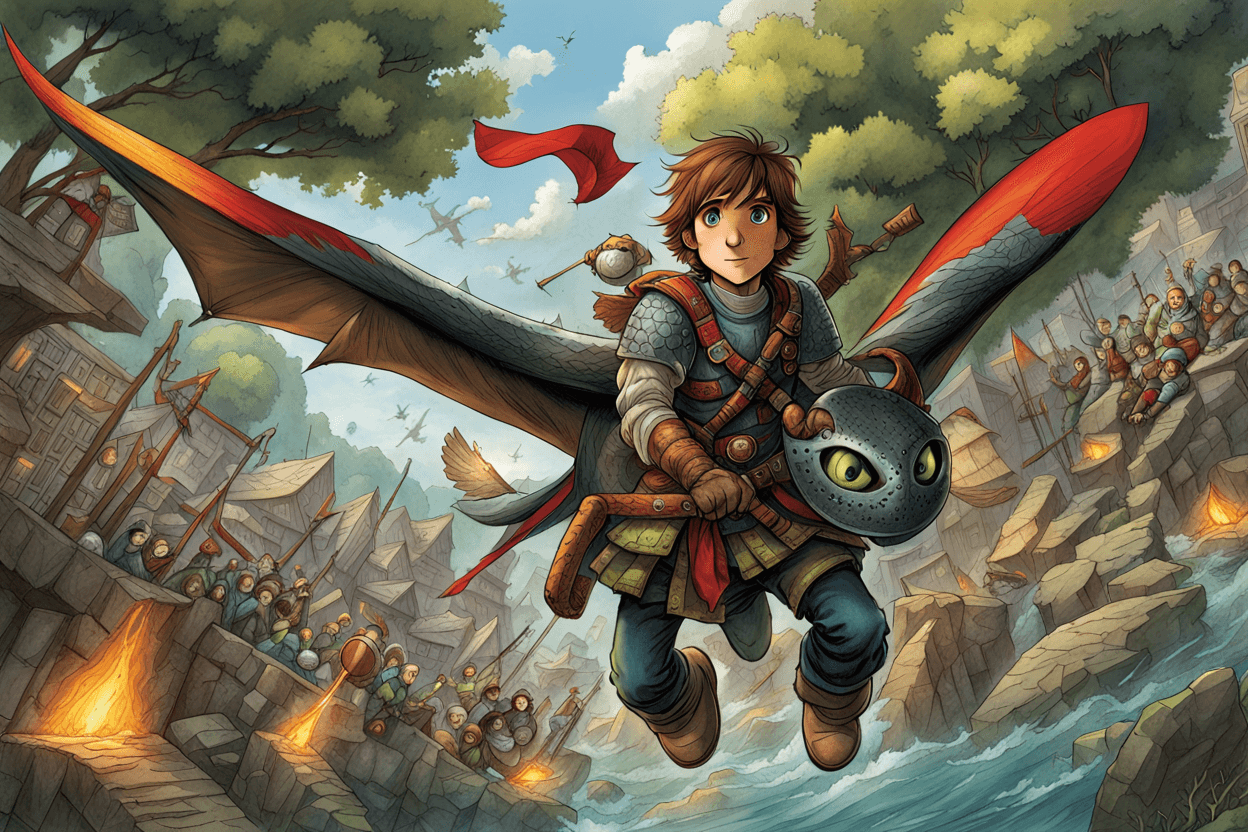 Hiccup from how to train your dragon books