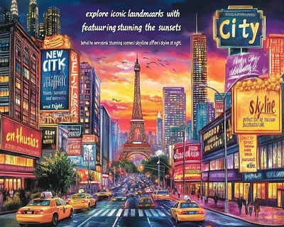 "Explore iconic city landmarks with a custom puzzle featuring stunning scenes like sunsets behind the Eiffel Tower or the New York skyline at night. Perfect for travel lovers and puzzle enthusiasts alike."