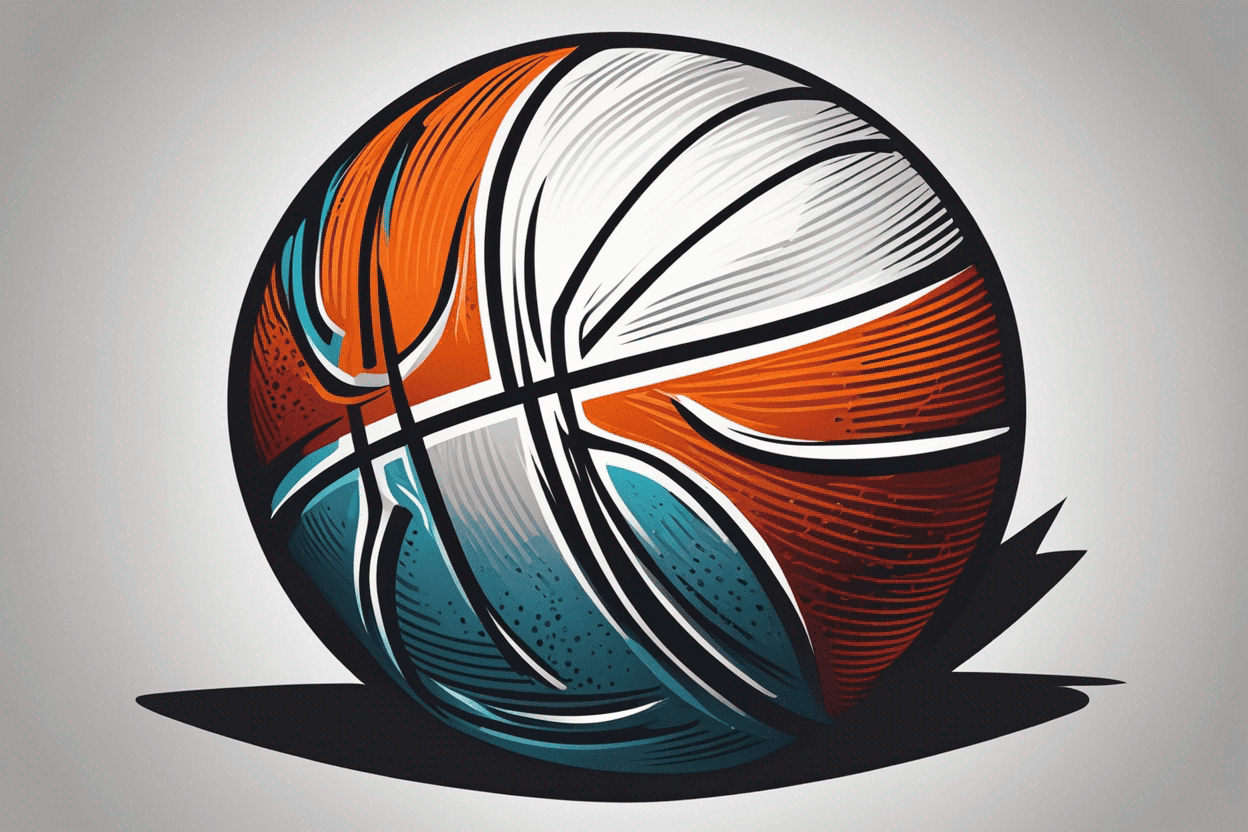 2d logo of a basketball 