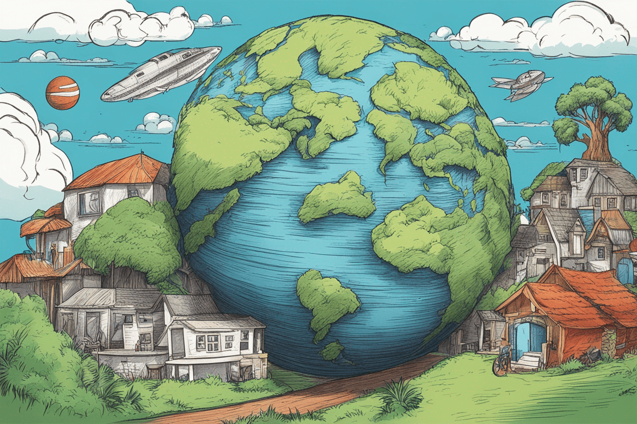A drawing of planet earth