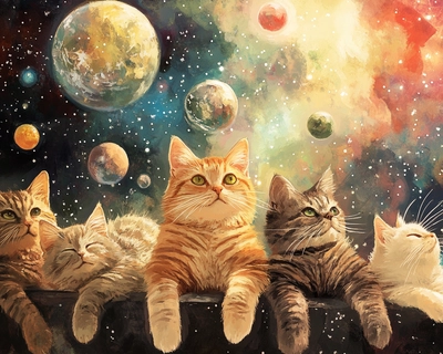 more than eight cats in space
