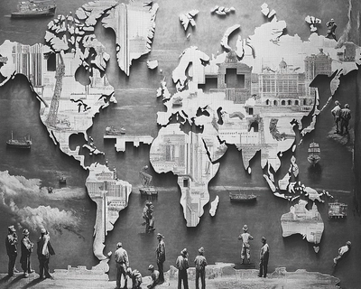 Rebuilding the world economy and interlinking the production across country (jig saw puzzle )postwar 
 economy