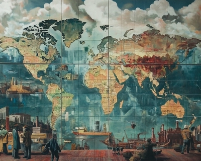 Rebuilding the world economy and interlinking the production across country (jig saw puzzle )postwar economy"