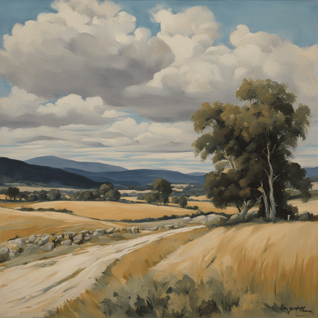a painting of a landscape