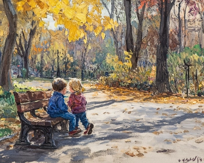 Kids playing in the park
