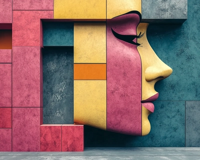 um quebra-cabeça com peças independentes sem cores diferentes

