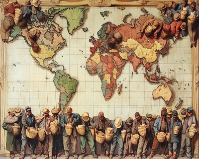 Rebuilding the world economy and internal linking production across country (jigsawpuzzle )postwar economy 