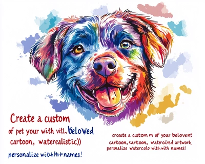 "Create a custom puzzle of your beloved pet with vibrant, stylized artwork (cartoon, watercolor, or realistic). Personalize with names!"






