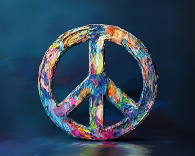 a peace sign for autism awareness