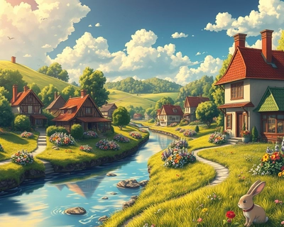 a nostalgic vintage scene, anime art style, Studio Ghibli inspired, beautiful anime illustration, detailed anime scenery, highly detailed, rich textures, intricate details