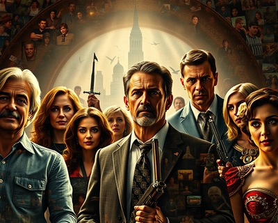 A mosaic photo with characters from popular movies, cinematic photography, dramatic lighting, film still, anamorphic lens, color graded, 8k uhd, highly detailed, rich textures, intricate details