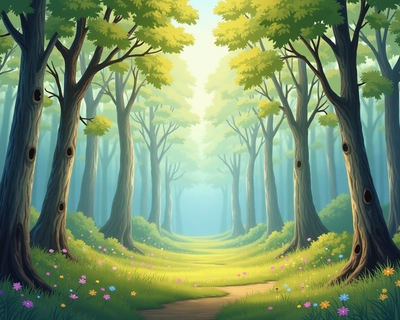 Whimsical forest, aspen grove. BeBlythedesigns
