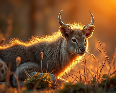 wildlife in natural habitat, golden hour photography, warm sunset light, soft golden glow, magic hour, beautiful natural lighting, soft diffused lighting, dreamy ethereal glow, soft pastel color palette, gentle muted tones, highly detailed, rich textures, intricate details