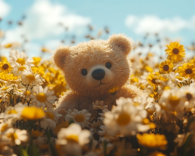 A pudsey bear themed jigsaw in the sunshine with a very small number 5 hidden in the puzzle