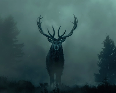 evil, horror stag, the wild, hunt
