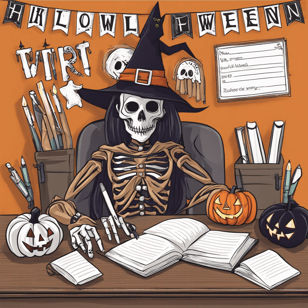 Halloween, writing center, spooky
