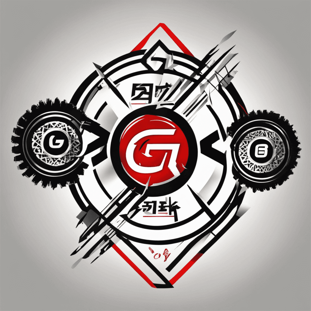 a picture of a logo for the company Goosky and a big G and based o black and red color 

