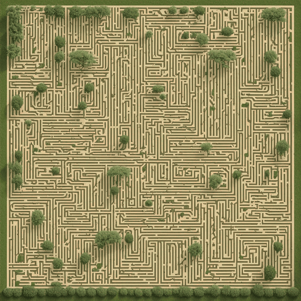 The maze consists of winding paths, like a labyrinth. You'll encounter several pathways, and each of them represents a different cognitive approach you might take to retrieve the word. Some paths are labeled:

Word Association Path: One path has a sign with "Word Association." This represents your attempt to remember the word by thinking of related words or synonyms.

Visualize Path: Another path is labeled "Visualize." It symbolizes your efforts to create a mental image related to the word you're trying to remember.

Clues and Triggers Path: There's a path with objects or symbols representing clues and triggers. This is where you might encounter things related to the word, such as images, sounds, or related concepts that could help you recall it.

Obstacles: As you navigate through the maze, you encounter obstacles that represent the difficulty of the "tip of the tongue" experience. These obstacles are like roadblocks in your memory and might include "Frustration," "Confusion," and "Blank Mind" signs.

Dead Ends: Some pathways lead to dead ends, symbolizing moments when your efforts to remember the word seem to have stalled. Signs in these dead ends say "Almost There" or "Can't Quite Reach It."

Direction Arrows: To help you navigate through the maze, there are directional arrows at various points. For instance, if you take the "Visualize" path and reach a dead end, there might be an arrow pointing back to the main pathway, encouraging you to try a different approach.

Moments of Insight: As you continue through the maze, you'll encounter signs indicating "Moments of Insight." These represent the times when you feel you're getting closer to recalling the word.

Eureka Point: Finally, at the end of the maze, there's an "Eureka!" point. This is where you successfully recall the word you've been searching for. It's labeled with a "Success" sign and an arrow pointing to the exit.