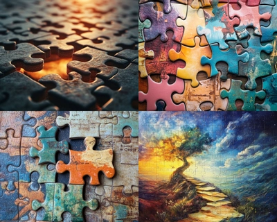 make a big puzzle that God shows a plan for your life but make 3 separate puzzles