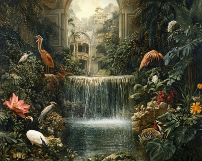 a zoo scene