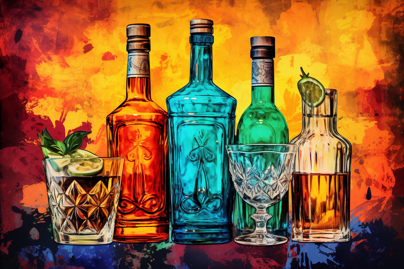 1930 vintage poster alcohol ink and impasto mix, realistic photography, colorful background, detailed